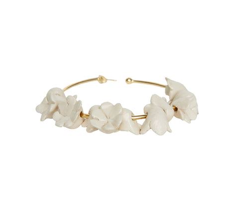 White Flowers Earrings