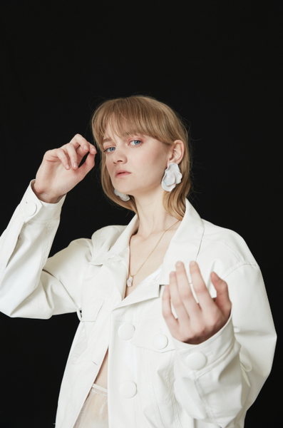 Big flower earrings